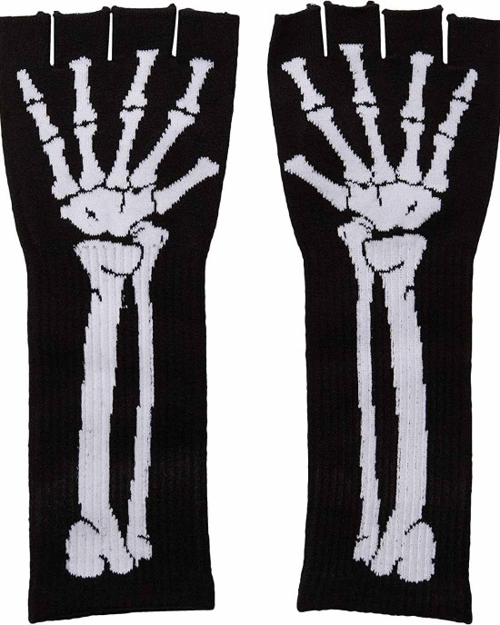 Leg Avenue Women's Skeleton Fingerless Gloves