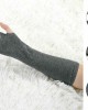 Allegra K Dark Gray Fingerless Elastic Winter Thick Arm Warmers Gloves for Ladies