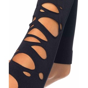 Leg Avenue Women's Distressed Glove Arm Warmers Costume Accessory, O/S, Black