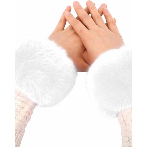 Simplicity Women's Winter Faux Fur Short Wrist Cuff Warmers