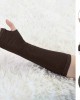 Allegra K Ladies Fall Knitted Arm Warmmers Thumbhole Long Fingerless Gloves Pair