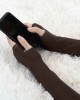 Allegra K Ladies Fall Knitted Arm Warmmers Thumbhole Long Fingerless Gloves Pair