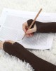 Allegra K Ladies Fall Knitted Arm Warmmers Thumbhole Long Fingerless Gloves Pair