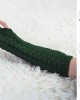 Allegra K Women's Fingerless Glove Winter Knit Thumb Elbow Length Arm Warmers