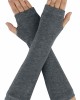 uxcell Woman Elastic Fingerless Elbow Length Arm Hand Warmers Gloves 1 Pairs