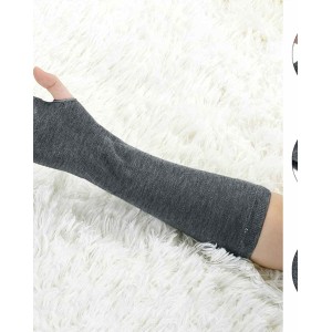 uxcell Woman Elastic Fingerless Elbow Length Arm Hand Warmers Gloves 1 Pairs