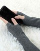 uxcell Woman Elastic Fingerless Elbow Length Arm Hand Warmers Gloves 1 Pairs