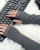 uxcell Woman Elastic Fingerless Elbow Length Arm Hand Warmers Gloves 1 Pairs