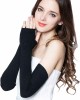 LerBen Women's Cashmere Warm Fingerless Gloves Winter Long Arm Warmer