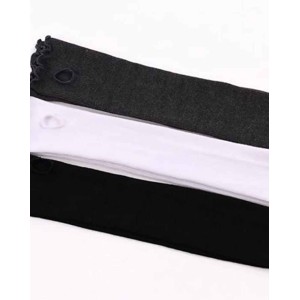 Lotus Leaf Edge Style Fingerless Elastic Stretch Arm Winter Warmer Long Arm Sleeve for Ladies Women Girl