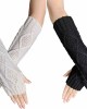 Colorful House Fingerless Thumb Hole Long Gloves Mittens Winter Arm Warmer
