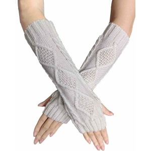Colorful House Fingerless Thumb Hole Long Gloves Mittens Winter Arm Warmer