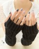 Colorful House Fingerless Thumb Hole Long Gloves Mittens Winter Arm Warmer