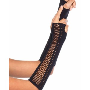 Leg Avenue Faux Lace Up Gloves