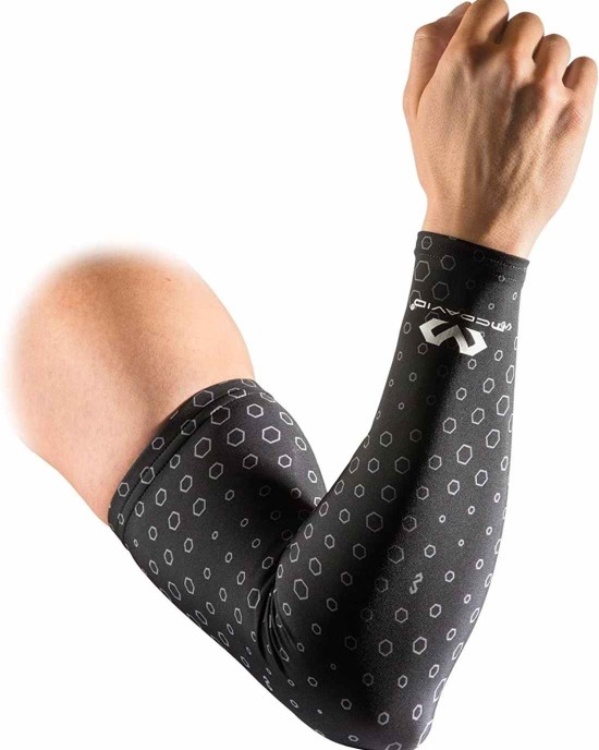 McDavid 6579 uCool Compression Arm Sleeves Cooling Arm Compression Sleeves with 50+ UV Sun Protection for Running