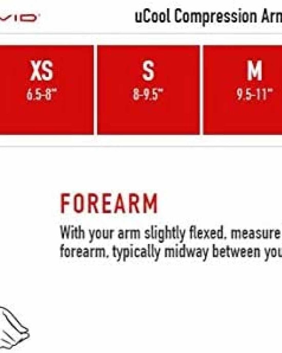 McDavid 6579 uCool Compression Arm Sleeves Cooling Arm Compression Sleeves with 50+ UV Sun Protection for Running