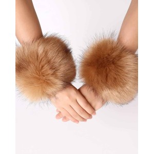 Faux Fur Wrist Cuffs- Winter Furry Bands Fox Fur Wrist Warmer,Arm Warmer, Leg Warmer, One Pair