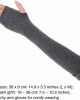 Bememo 3 Pairs Winter Long Fingerless Gloves Knit Elbow Length Gloves Thumb Hole Arm Warmers for Women Girls