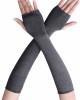 Ayliss Women Arm Warmer Stretchy Cotton Long Sleeve Fingerless Thumb Hole Gloves
