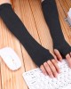 Bememo 4 Pairs Punk Gothic Long Fingerless Gloves Knitted Arm Warmer Elbow Length Gloves Thumb Hole Gloves