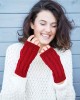 Bememo 4 Pairs Women Long Fingerless Gloves Winter Mitten Arm Gloves with Thumb Hole