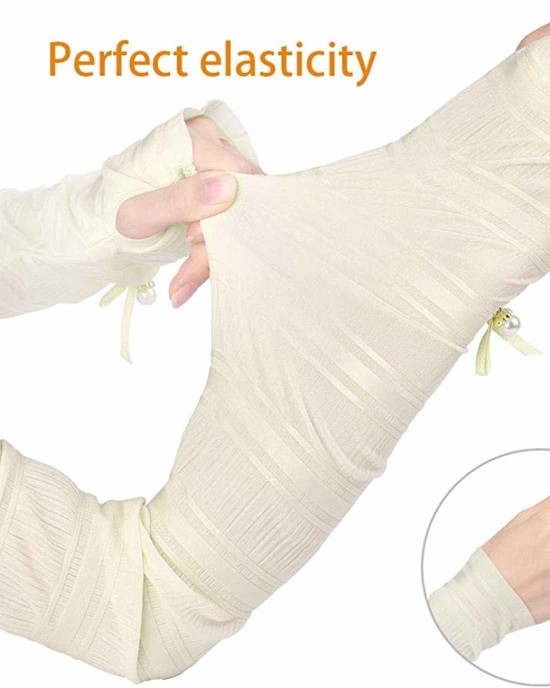 uxcell Women's Outdoor Long Gloves Soft Sun Block Fingerless Arm Sleeves