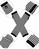 Bememo 4 Pairs Punk Gothic Long Fingerless Gloves Halloween Knitted Arm Warmer Elbow Length Gloves Thumb Hole Gloves