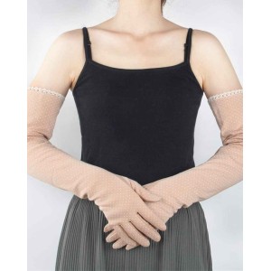 kilofly Women's Long Anti-UV Breathable Arm Sun Block Driving Gloves, 2 Pairs