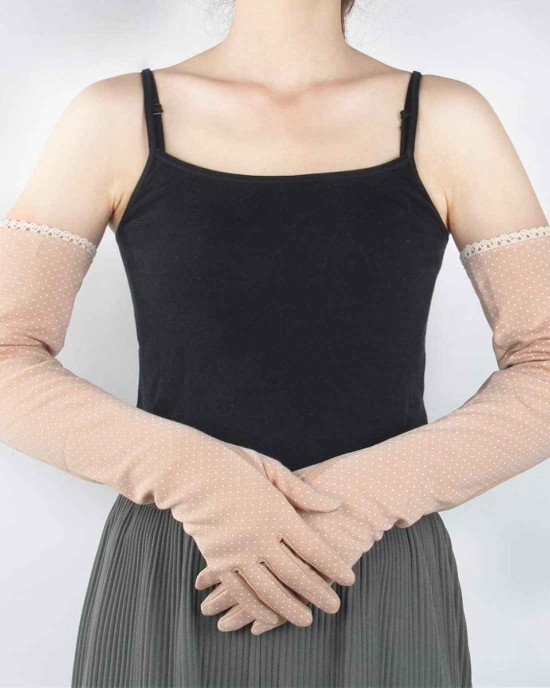 kilofly Women's Long Anti-UV Breathable Arm Sun Block Driving Gloves, 2 Pairs