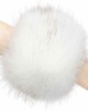 La Carrie Women's Snakeskin Print Faux Fur Wrist Cuffs,Winter Fox Furry Bands Arm Warmer