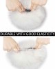 La Carrie Women's Snakeskin Print Faux Fur Wrist Cuffs,Winter Fox Furry Bands Arm Warmer