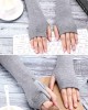 4 Pairs Long Fingerless Gloves Warmer Thumbhole Elbow Length Gloves for Women (Black, Light Grey, Dark Grey, Coffee)