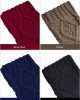 4 Pairs Women Winter Warm Knit Fingerless Gloves Thumbhole Arm Warmers Mittens