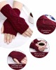 4 Pairs Women Winter Warm Knit Fingerless Gloves Thumbhole Arm Warmers Mittens