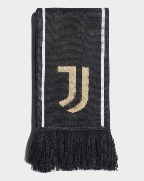 adidas unisex-adult Juventus Scarf Black/White/Pyrite OSFM
