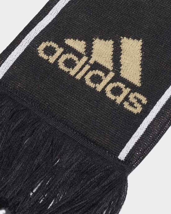 adidas unisex-adult Juventus Scarf Black/White/Pyrite OSFM