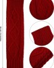 4 Pairs Winter Knit Warm Long Glove Thumbhole Fingerless Gloves Arm Warmers Glove for Women