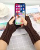 8 Pairs Women Winter Knit Fingerless Gloves Crochet Thumbhole Arm Warmer Mittens