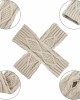 8 Pairs Women Winter Knit Fingerless Gloves Crochet Thumbhole Arm Warmer Mittens
