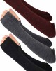 3 Pairs Winter Long Fingerless Gloves Knit Elbow Length Gloves Thumb Hole Arm Warmers for Women Girls