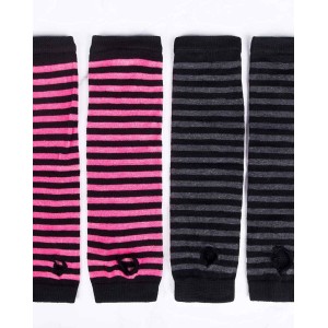 Amandir 1-4 Pairs Long Fingerless Gloves for Women Arm Warmers Knit Thumbhole Stretchy Gloves