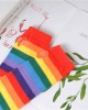 Striped Long Arm Warmer Fingerless Gloves, Knee High Socks Set, Punk Gothic Rock