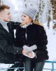 2 Pieces Women Warm Slouchy Beanie Hats with 2 Pairs Cable Knit Fingerless Gloves Thumbhole Arm Warmers