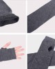 unisex Long Fingerless Gloves for Women Arm Warmers Knit Thumbhole Stretchy Gloves