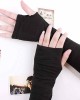 unisex Long Fingerless Gloves for Women Arm Warmers Knit Thumbhole Stretchy Gloves