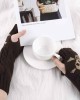Urieo Winter Arms Warmers Acrylic Skull Knit Warm Thumb Hole Gloves Mittens for Women