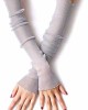 Women's UV Protection Long Lace Gloves Cooling or Warmer Arm Sleeves 2 Purposes Sunscreen Cuffs