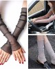 Women's UV Protection Long Lace Gloves Cooling or Warmer Arm Sleeves 2 Purposes Sunscreen Cuffs