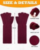 4 Pairs Long Fingerless Gloves 11Inch Winter Knit Arm Warmer Half Finger Gloves Unisex