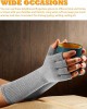 4 Pairs Long Fingerless Gloves 11Inch Winter Knit Arm Warmer Half Finger Gloves Unisex